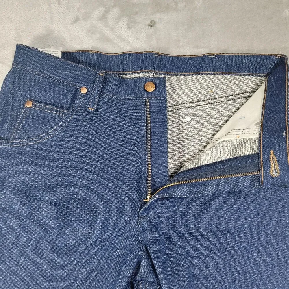 Wrangler Cowboy Cut Jeans Mens 32x34 Blue Relaxed Straight Raw Denim 1031MWZDN